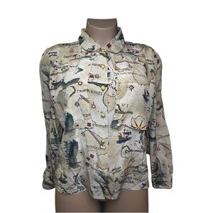 Maggy London Silk Safari Blouse